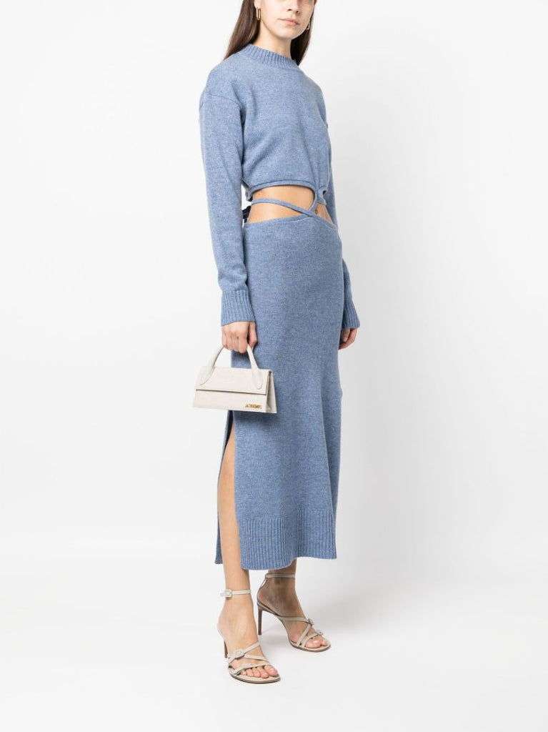 Neutral Le Chiquito Long Linen Top Handle Bag
