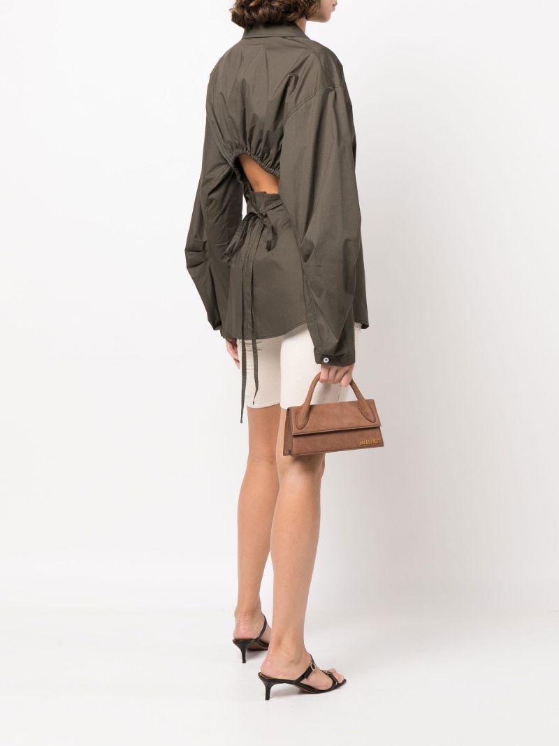 Brown Le Chiquito Long Suede Tote Bag