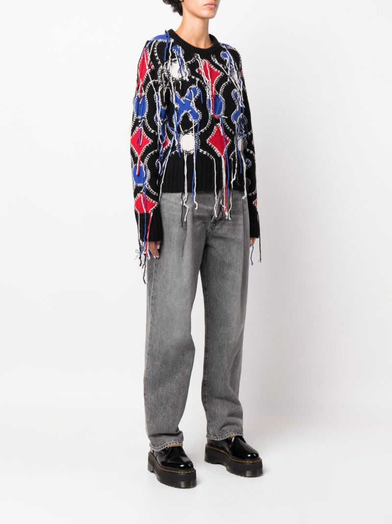Black Guddle Tassel Wool Sweater