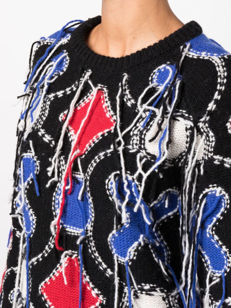 Black Guddle Tassel Wool Sweater