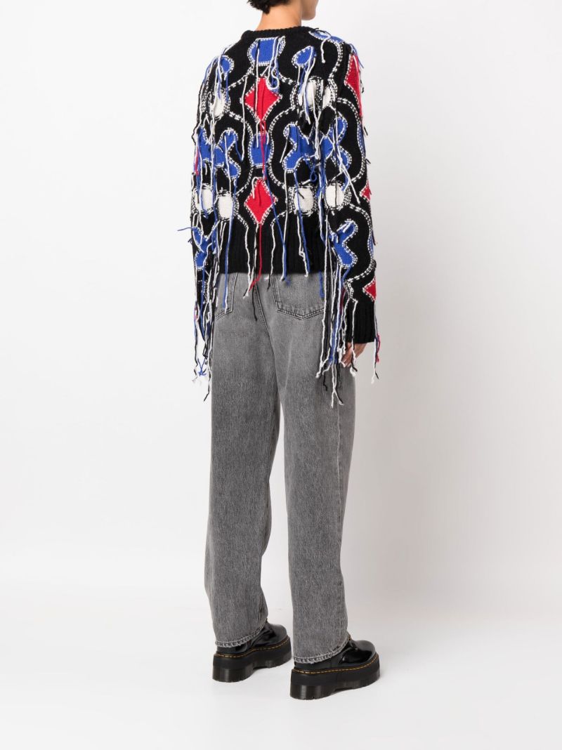 Black Guddle Tassel Wool Sweater