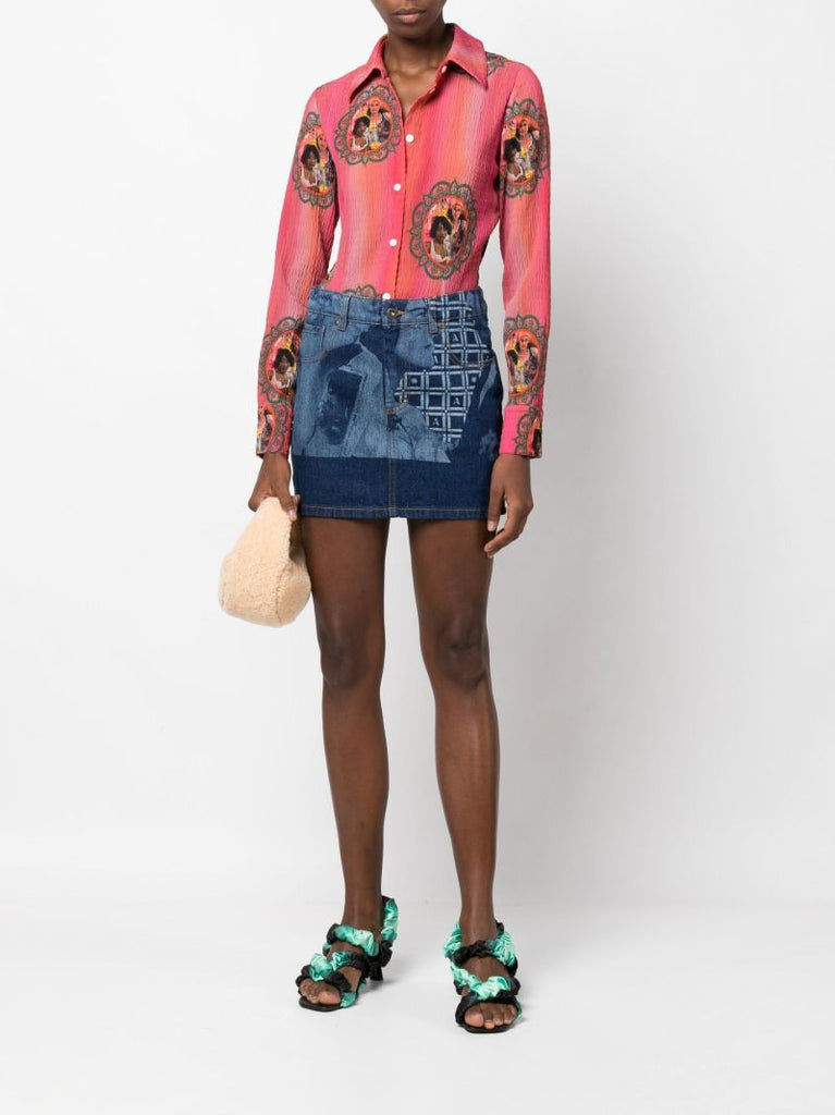 Blue Eyes on You Denim Mini Skirt
