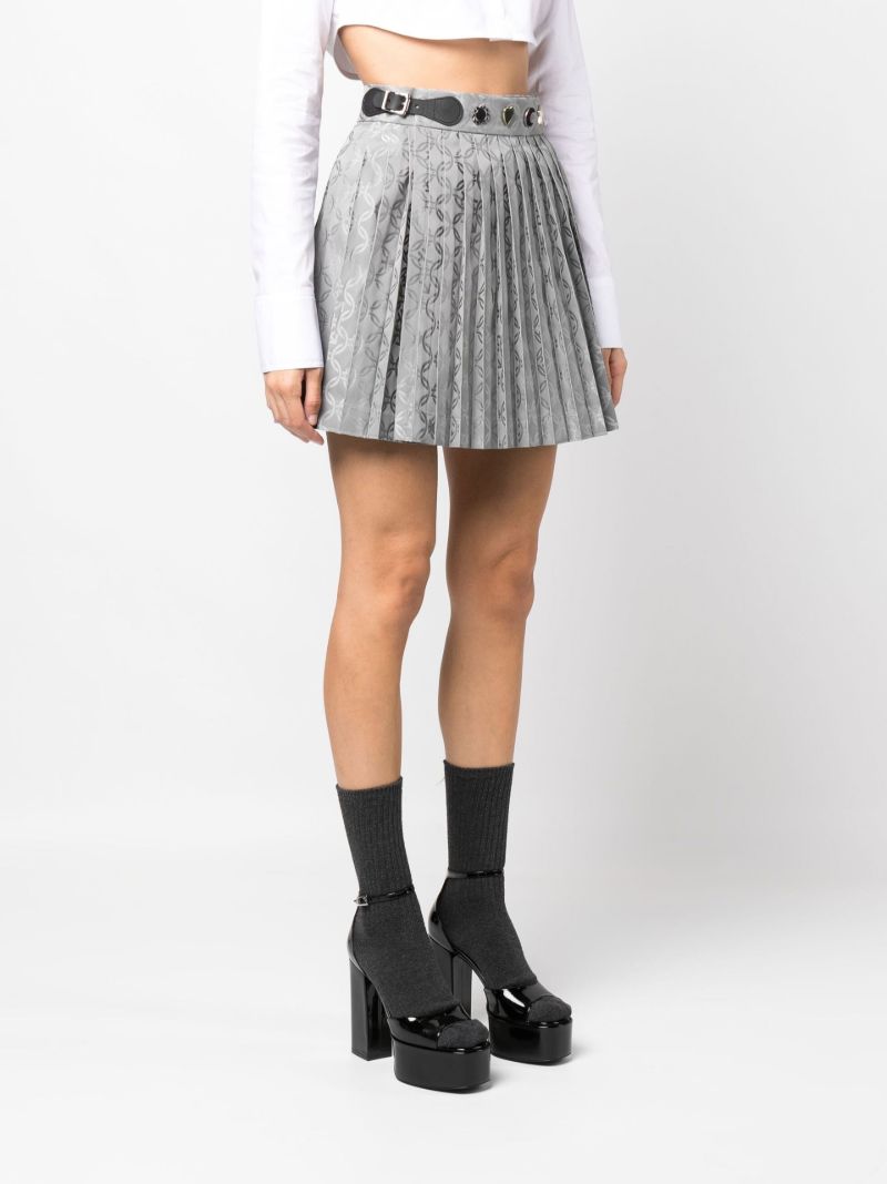 Grey Jacquard Mini Kilt