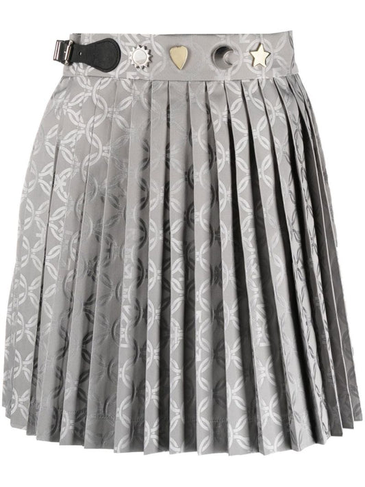 Grey Jacquard Mini Kilt