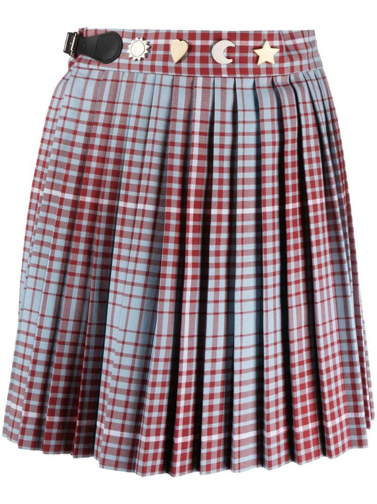 Blue Check Print Mini Kilt