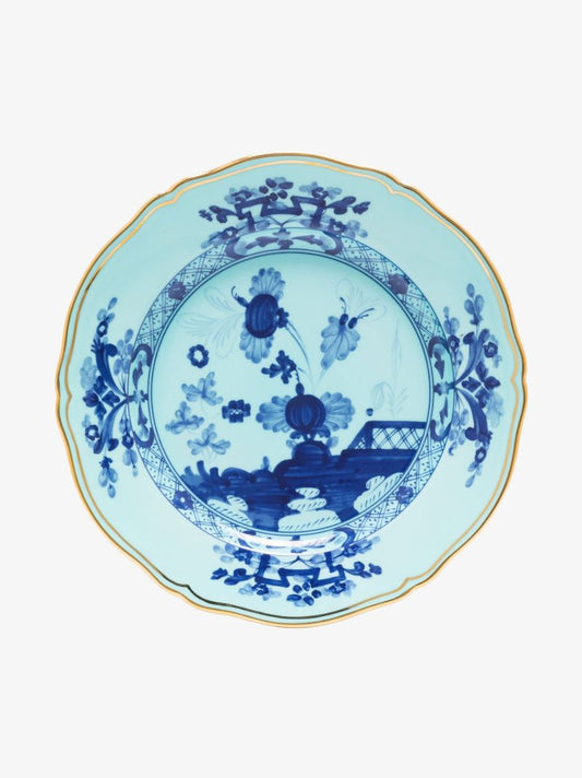 Blue Oriente Italiano Iris Porcelain Dessert Plate