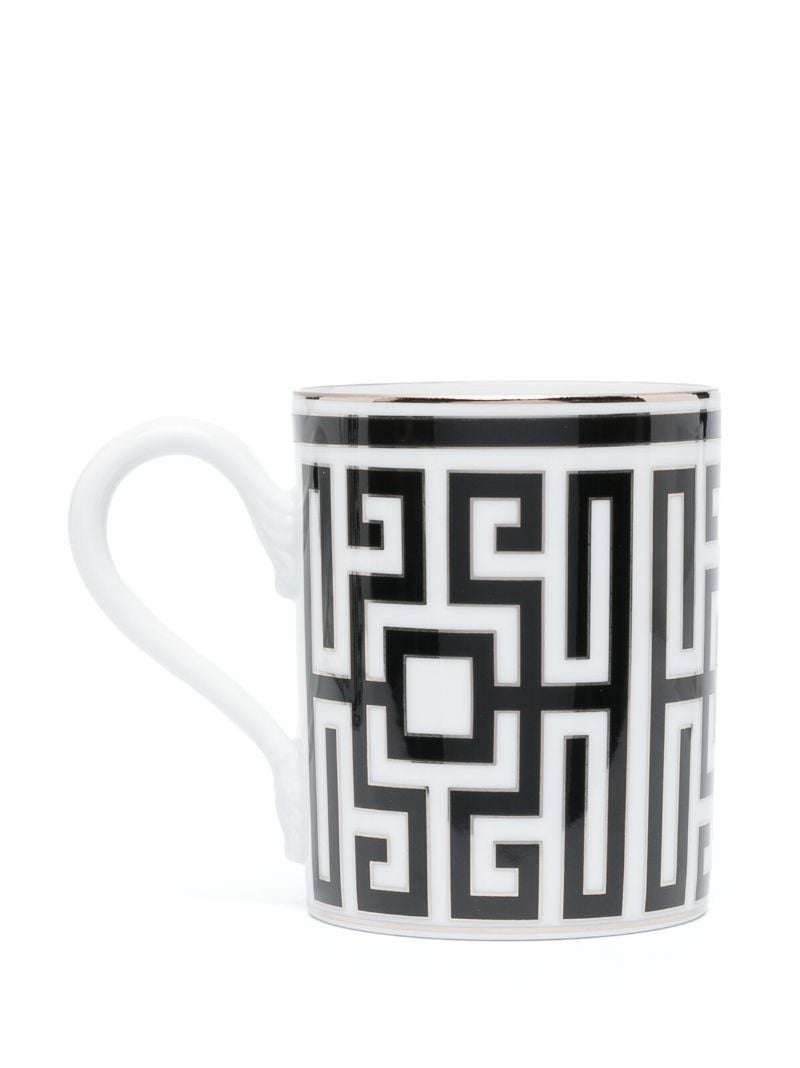 White Labirinto Nero Porcelain Mug Set