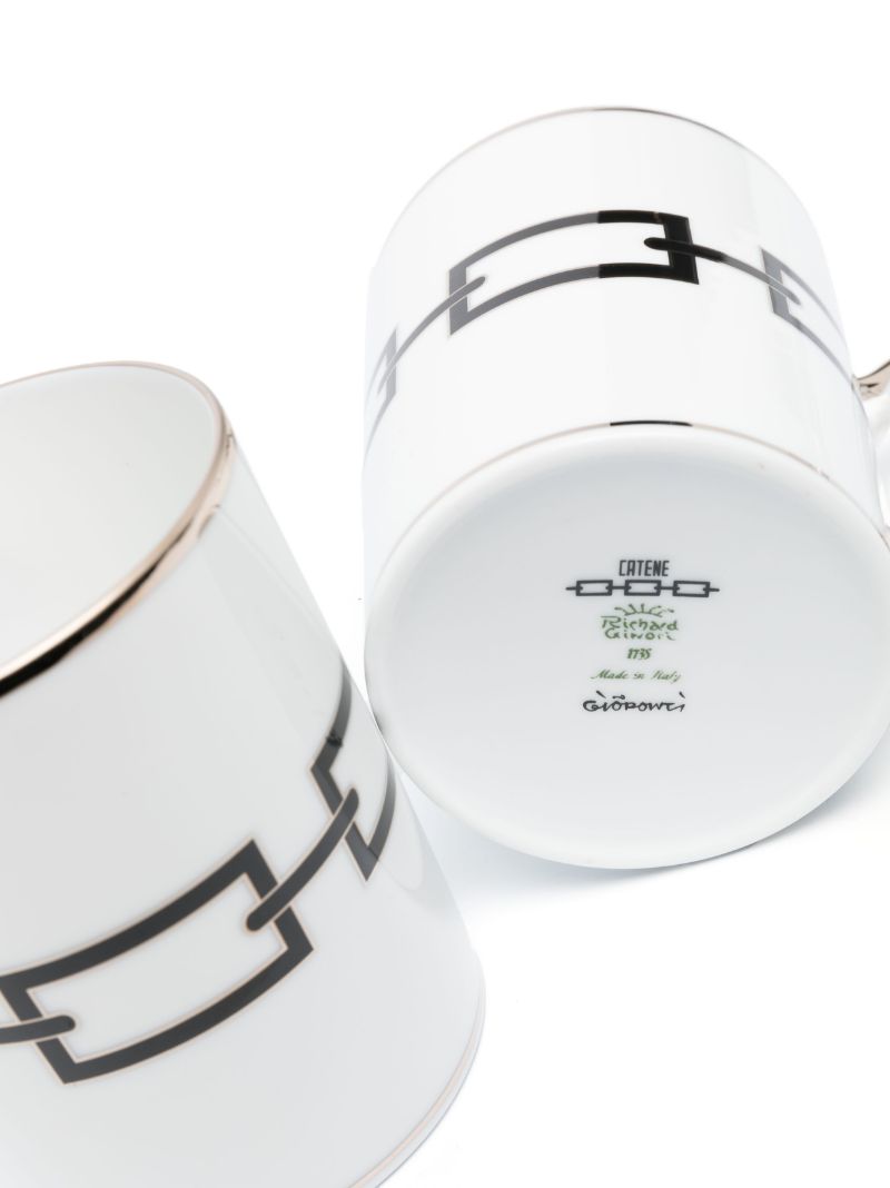 White Catene Porcelain Mug Set
