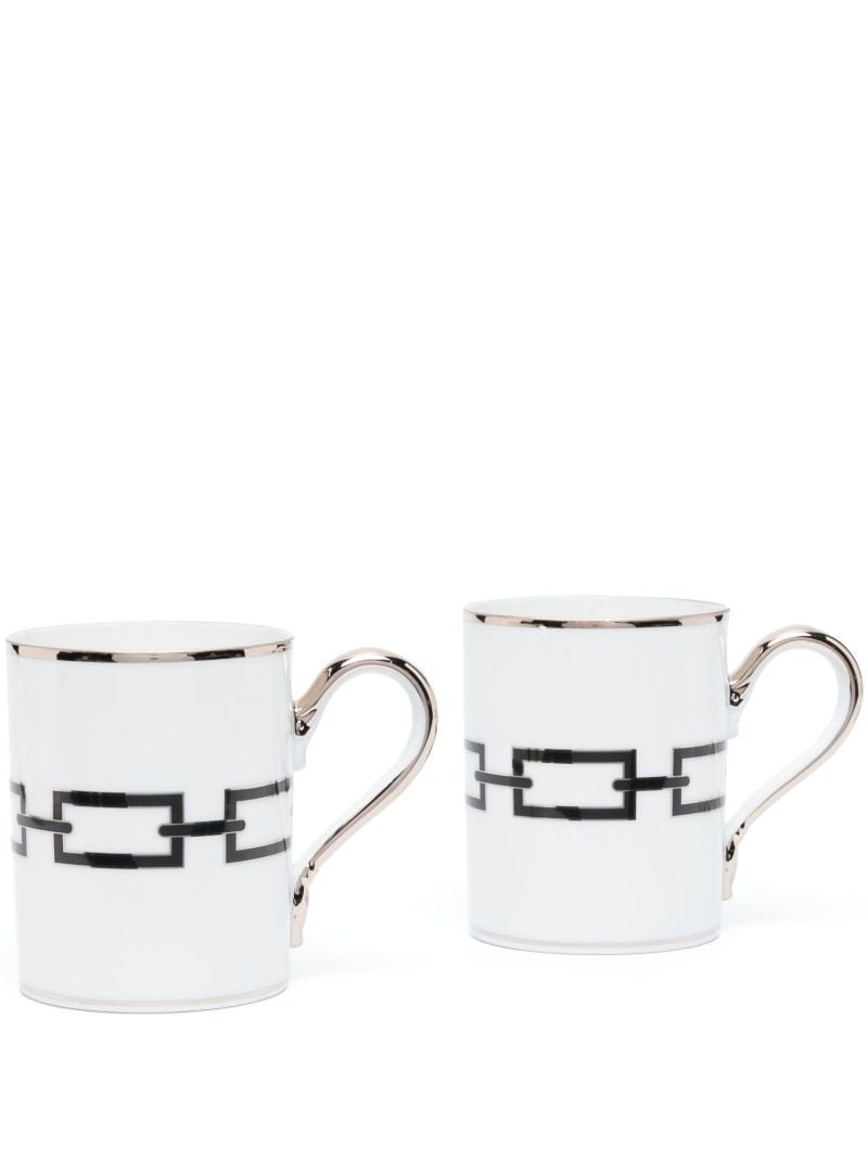 White Catene Porcelain Mug Set