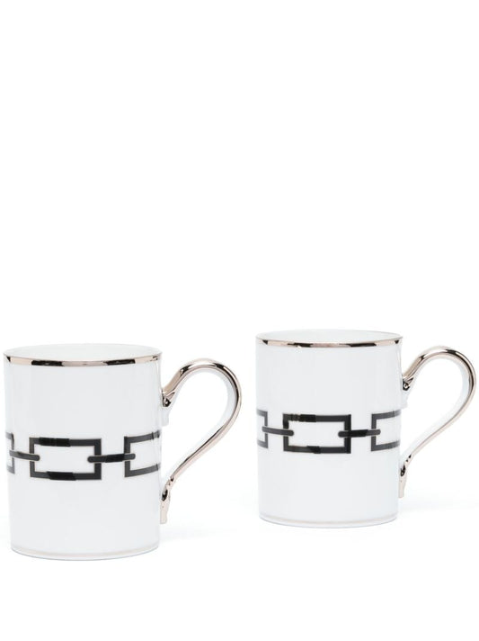 White Catene Porcelain Mug Set