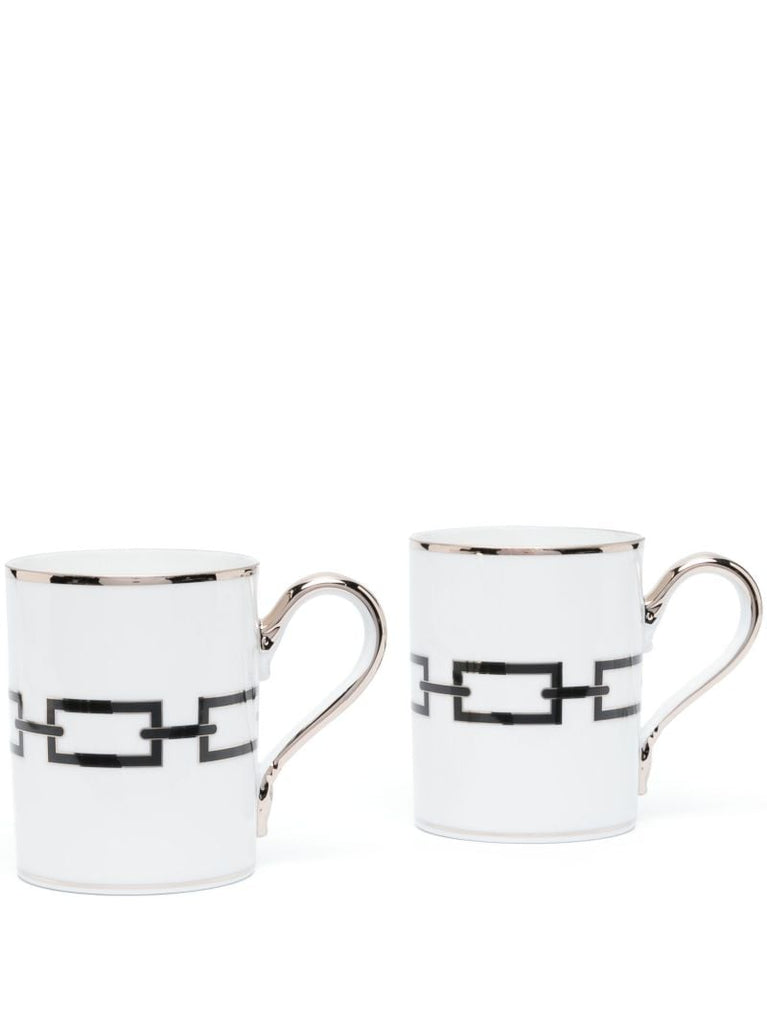 White Catene Porcelain Mug Set