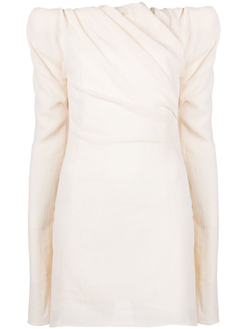 Neutral La Robe Biasi Draped Cotton Dress