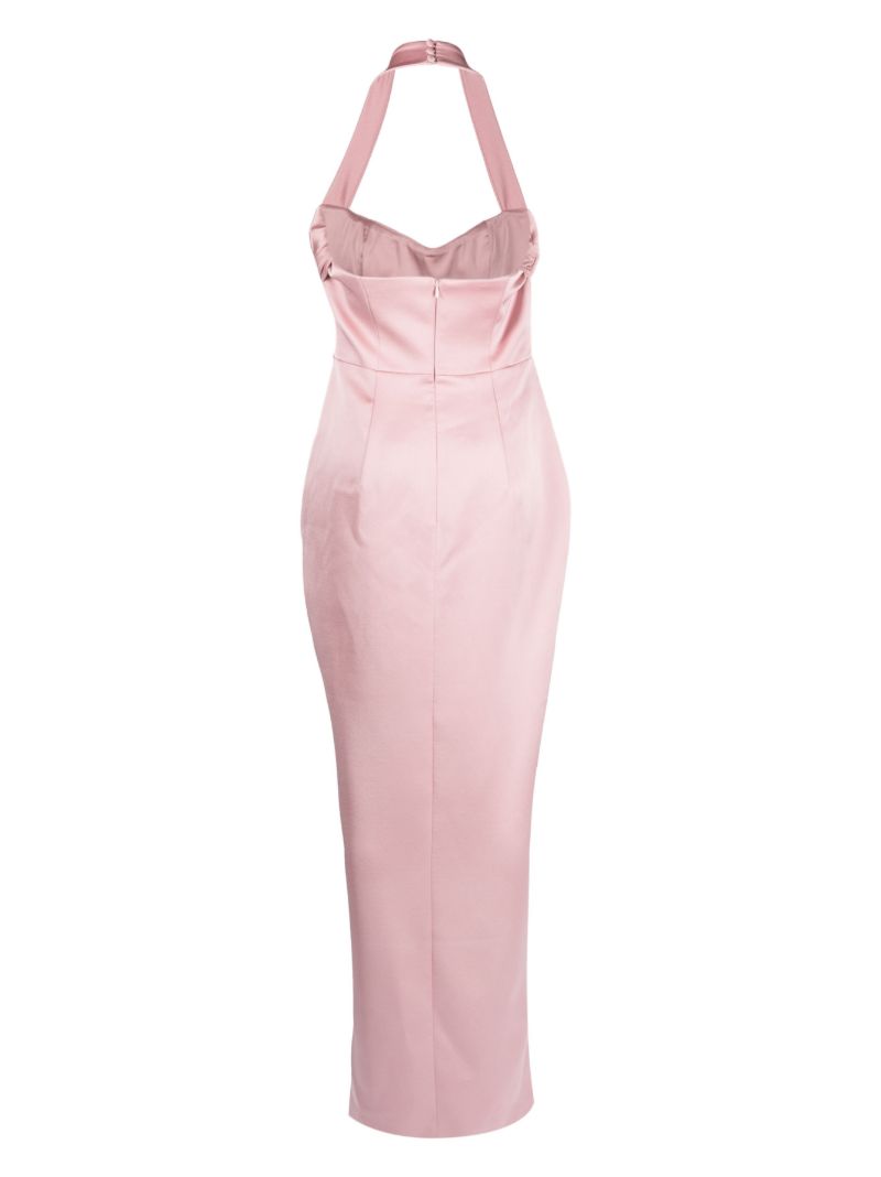 Pink Draped Halterneck Gown