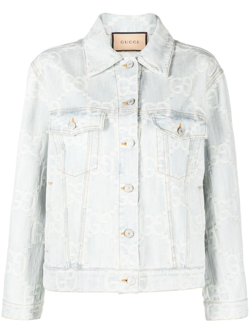 Blue California Gg Jacquard Denim Jacket