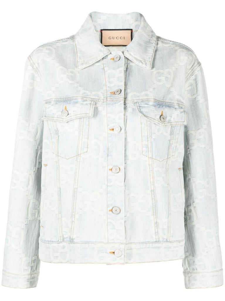 Blue California Gg Jacquard Denim Jacket