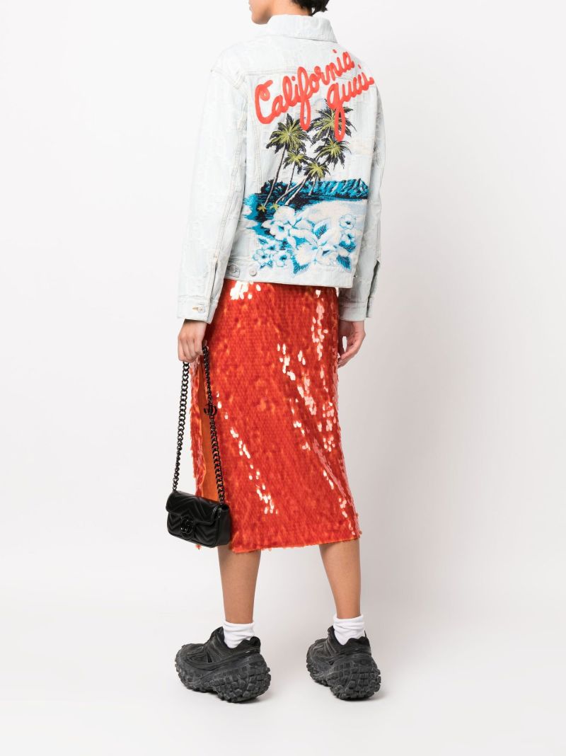 Blue California Gg Jacquard Denim Jacket