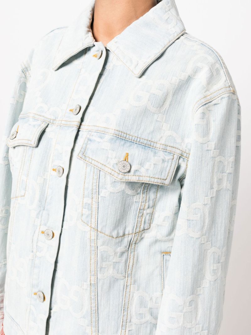 Blue California Gg Jacquard Denim Jacket