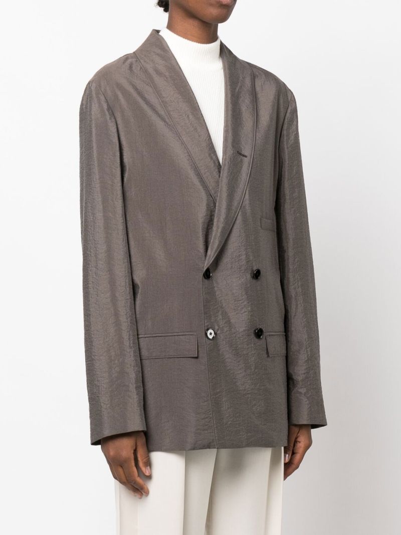 Brown Double-breasted Blazer
