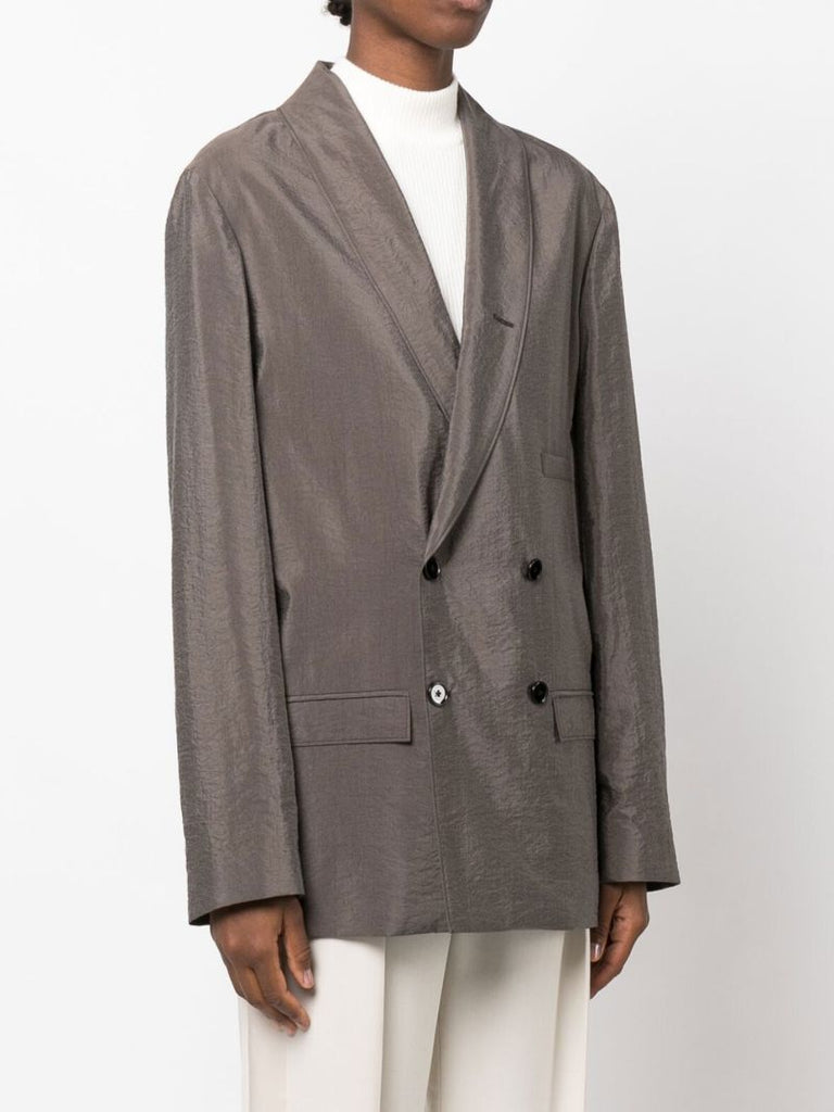 Brown Double-breasted Blazer