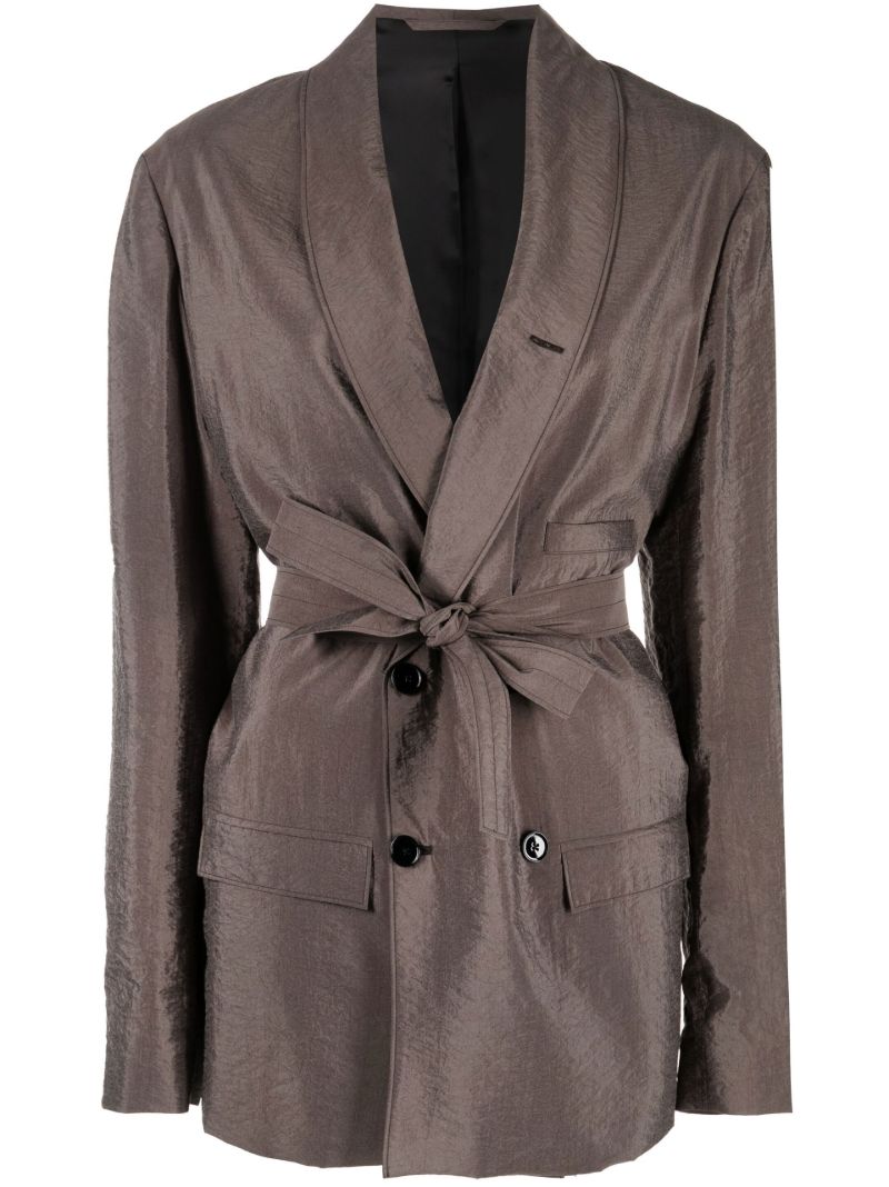 Brown Double-breasted Blazer
