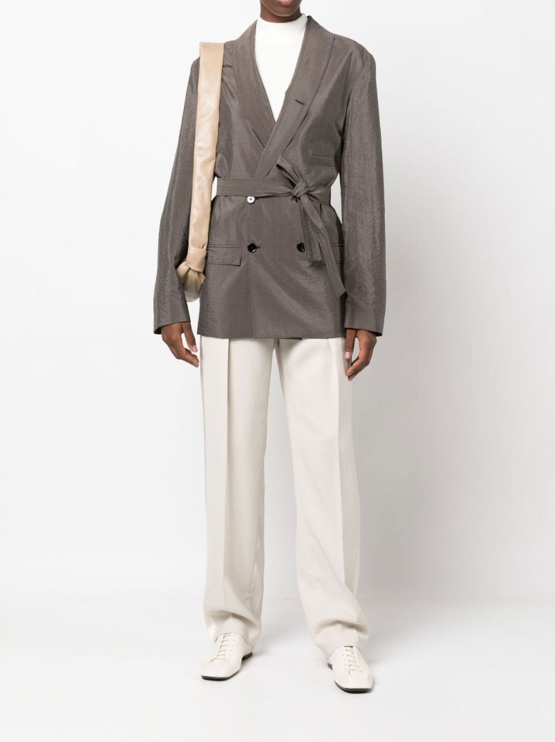 Brown Double-breasted Blazer