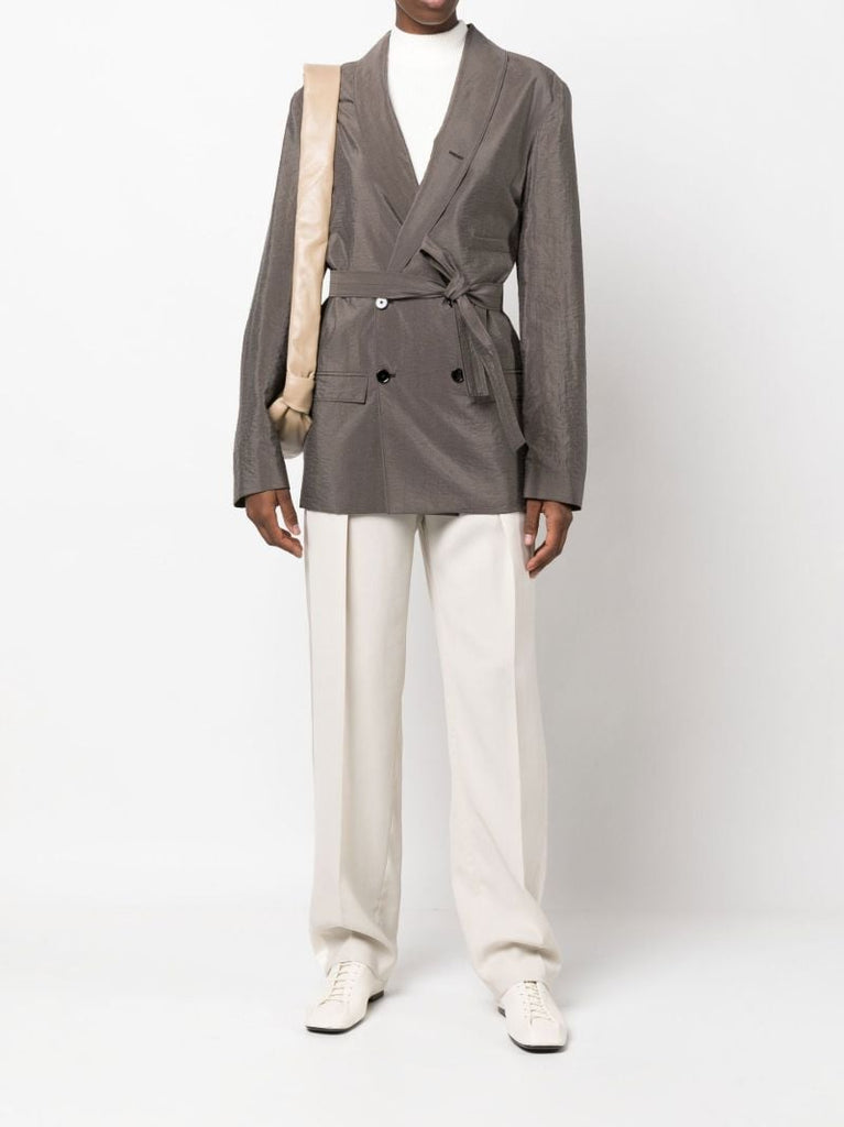 Brown Double-breasted Blazer