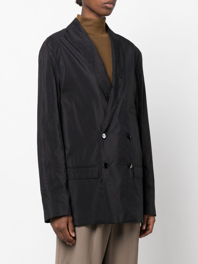 Black Double-breasted Blazer
