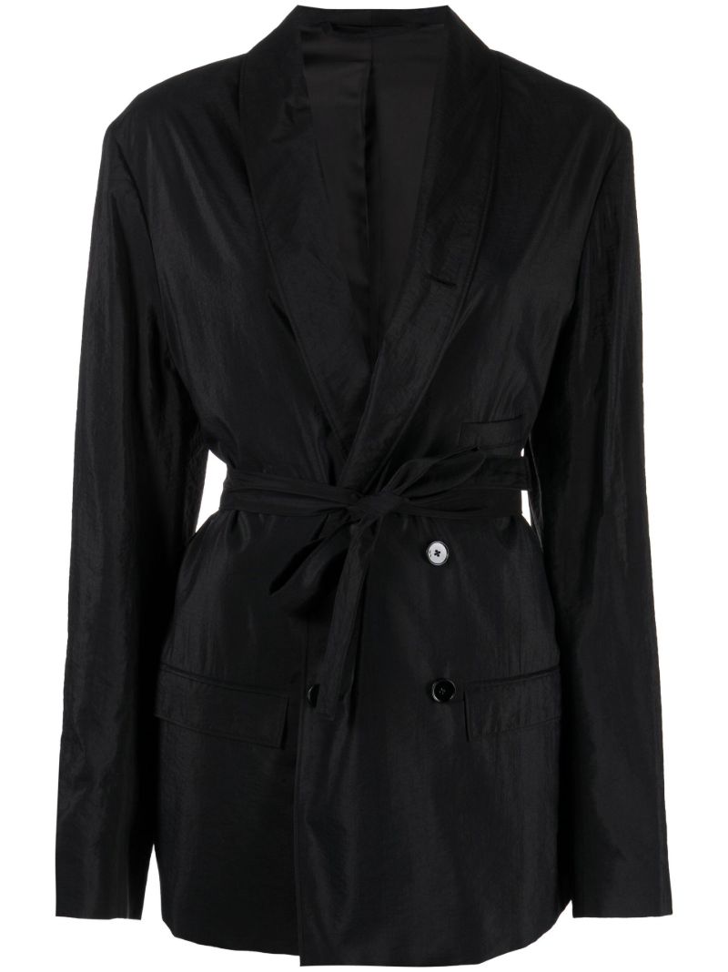 Black Double-breasted Blazer