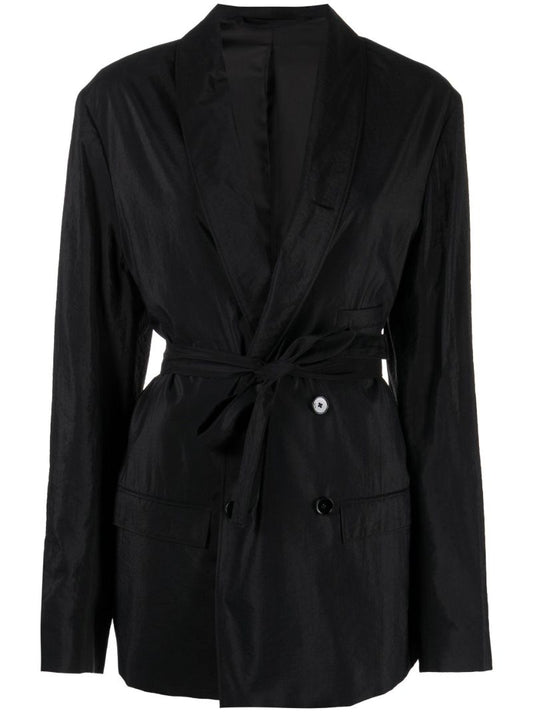 Black Double-breasted Blazer