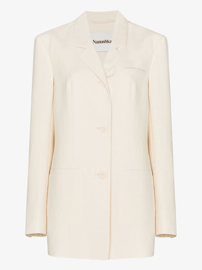 White Mersey Single-breasted Blazer