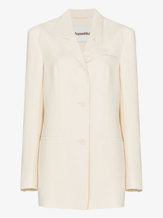 White Mersey Single-breasted Blazer
