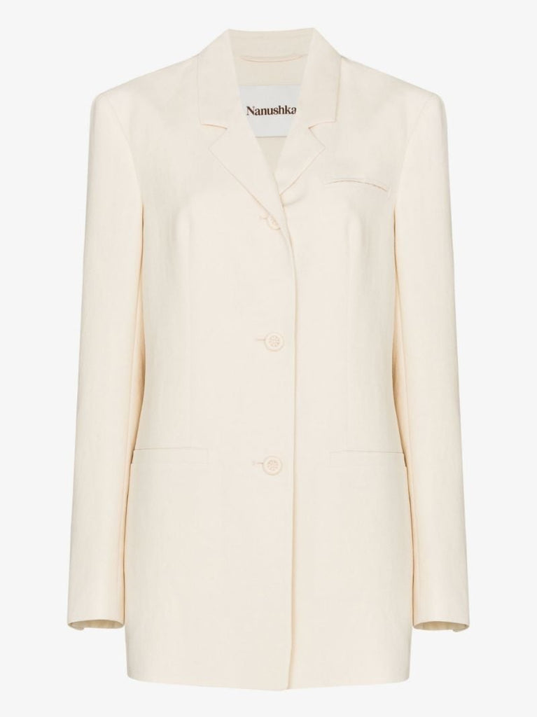 White Mersey Single-breasted Blazer