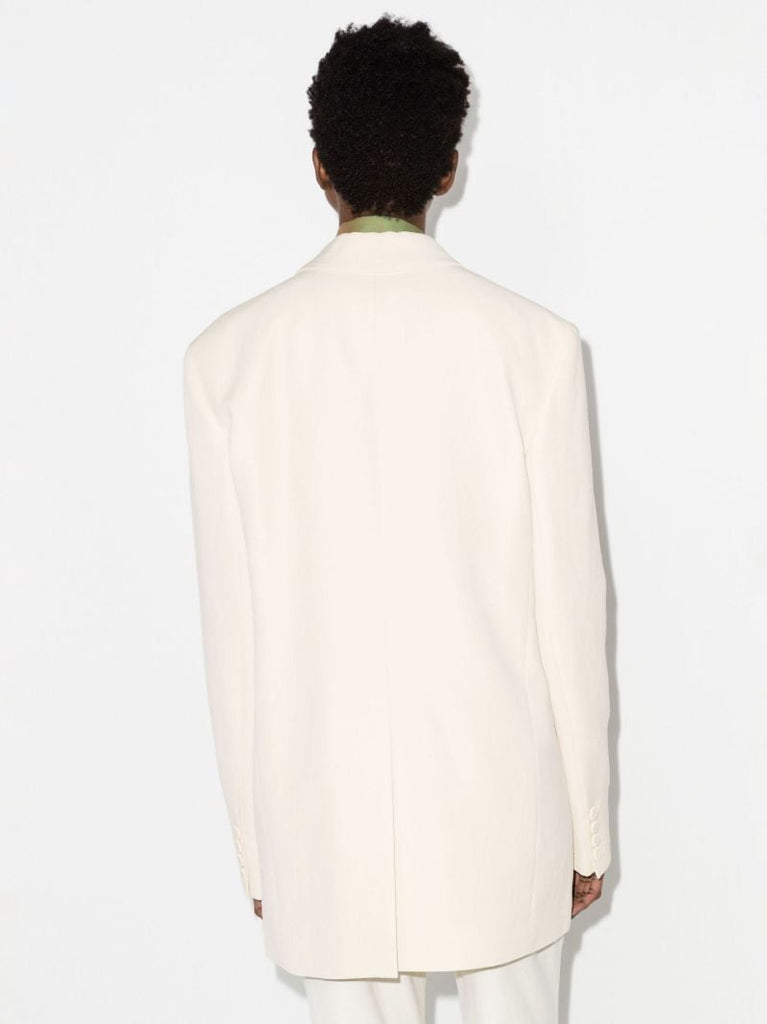 White Mersey Single-breasted Blazer