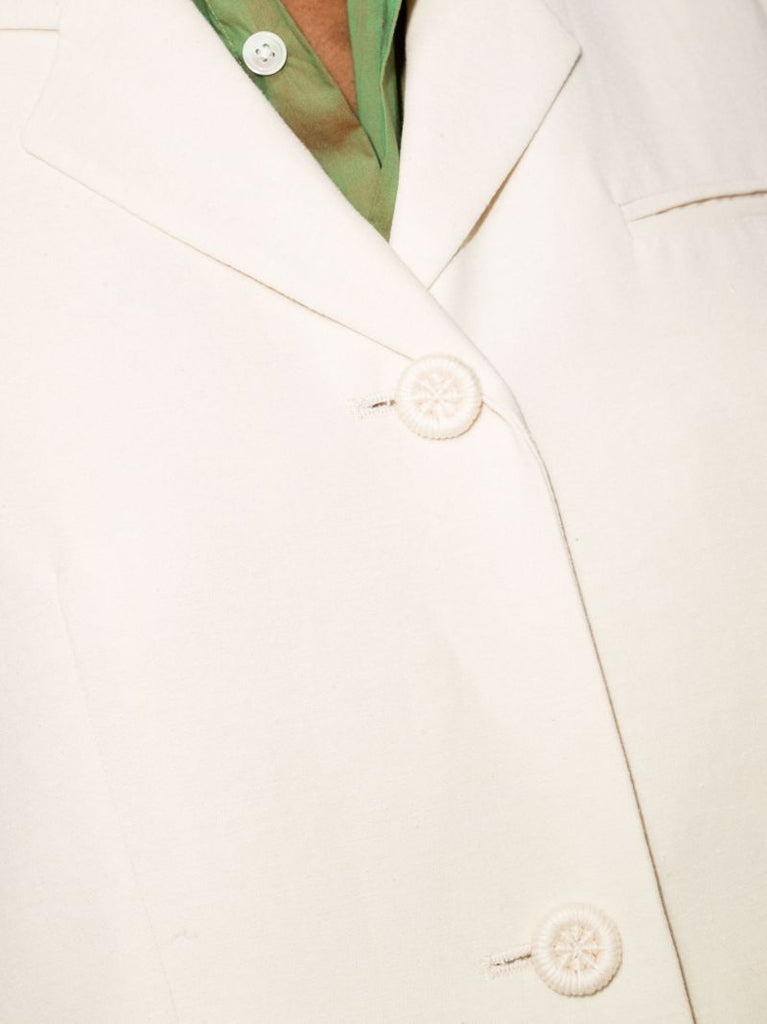 White Mersey Single-breasted Blazer
