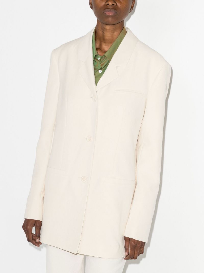 White Mersey Single-breasted Blazer