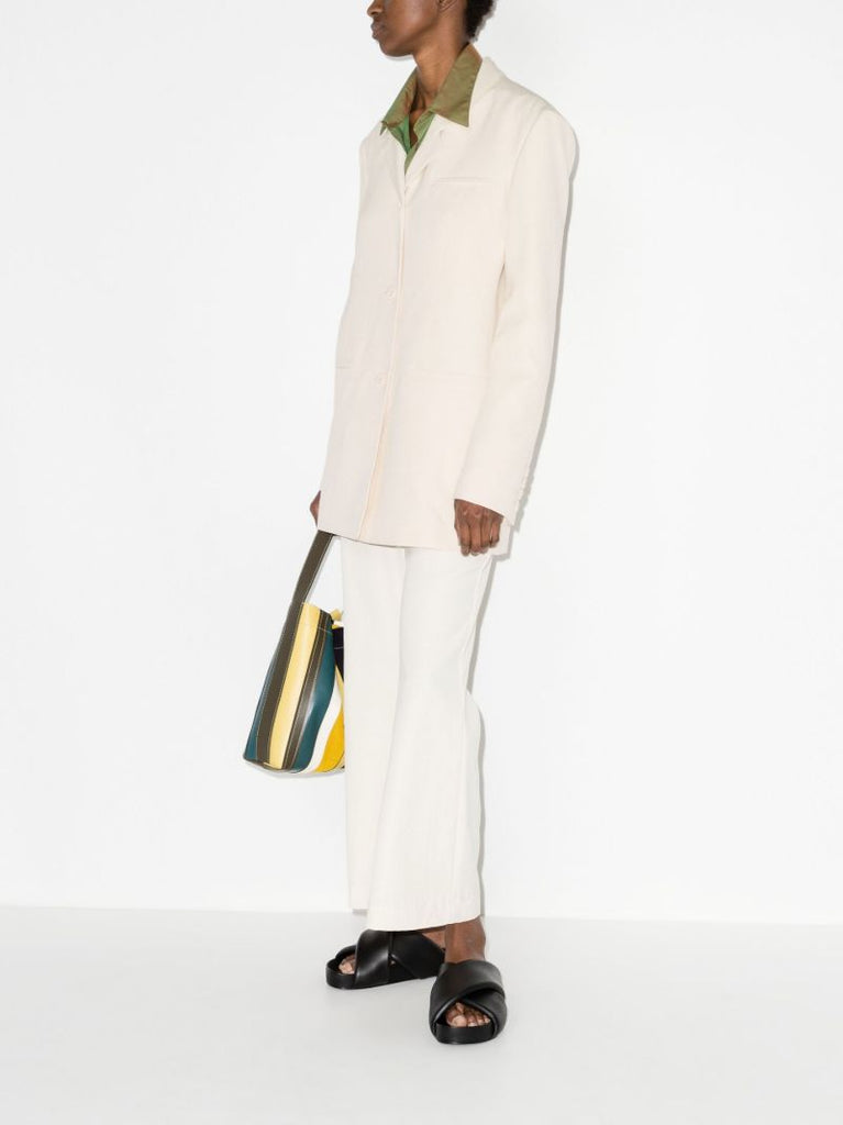 White Mersey Single-breasted Blazer
