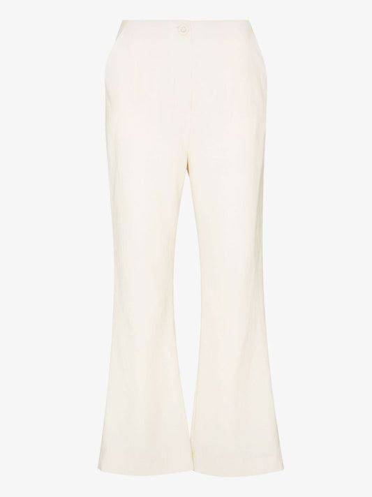Neutral Beata Cropped Flared Trousers