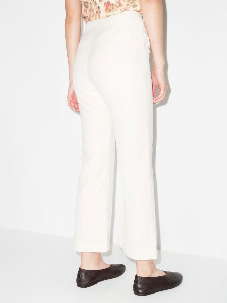 Neutral Beata Cropped Flared Trousers