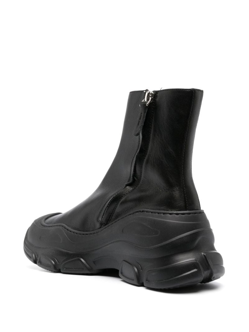 Black Sense Leather Ankle Boots