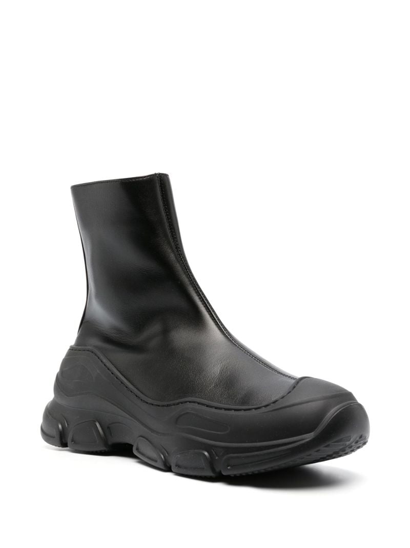 Black Sense Leather Ankle Boots