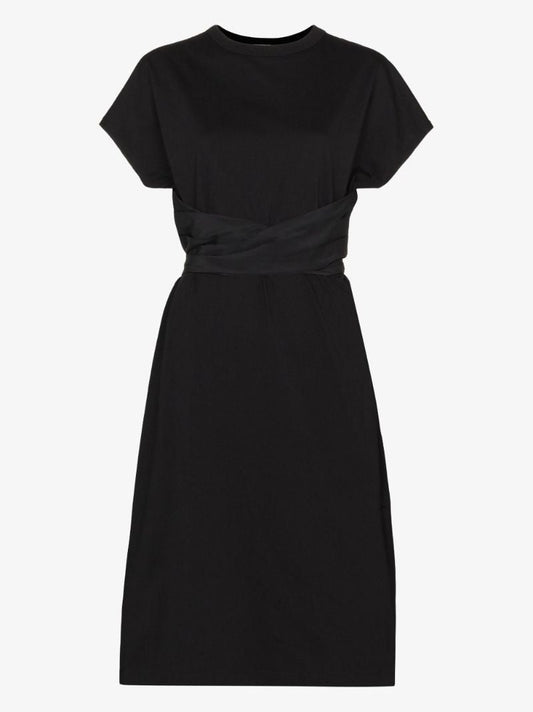 Belted Cotton Midi Dress
