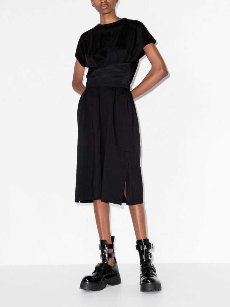 Belted Cotton Midi Dress