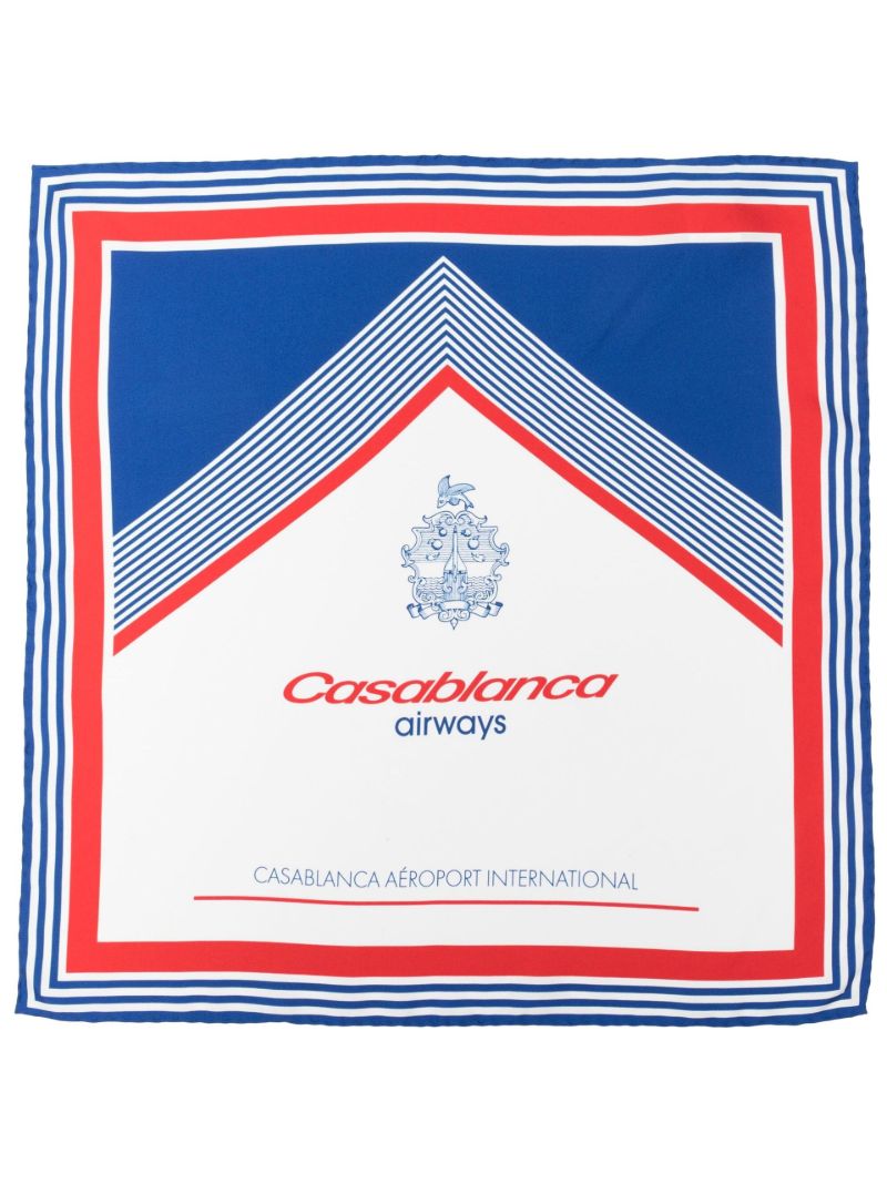 Blue Airways Silk Scarf