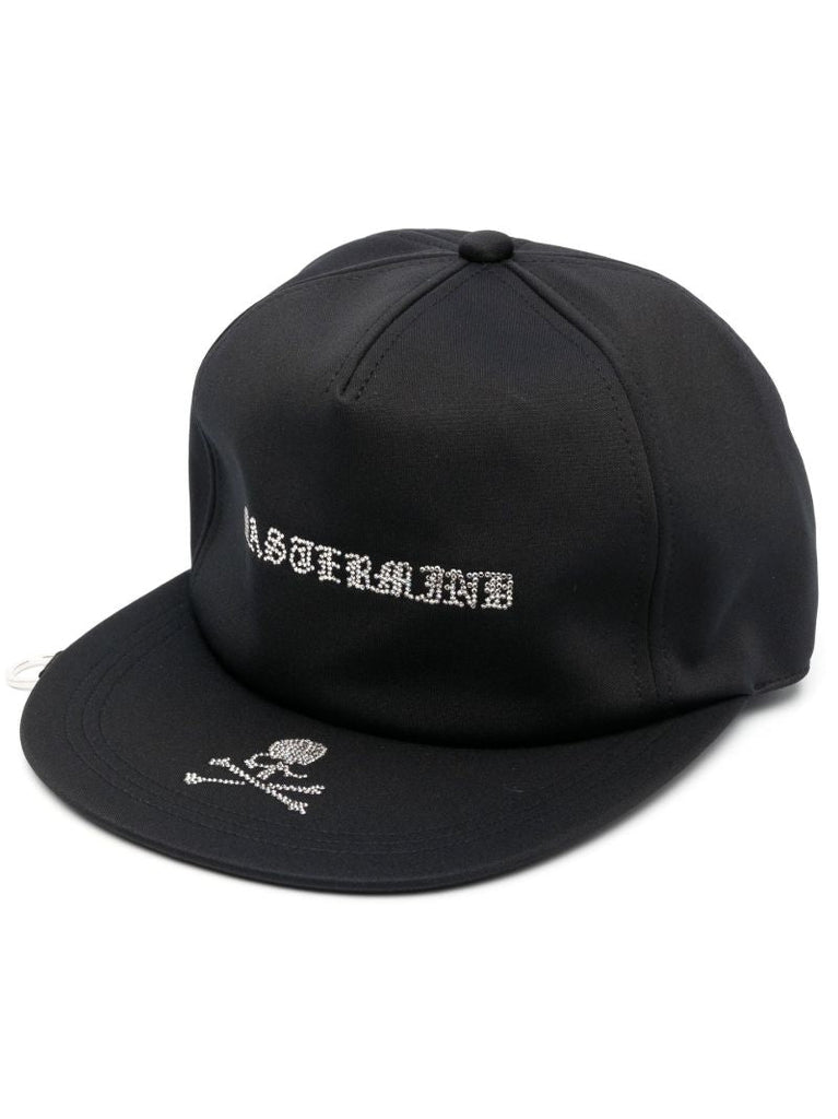 Black Crystal-embellished Baseball Cap