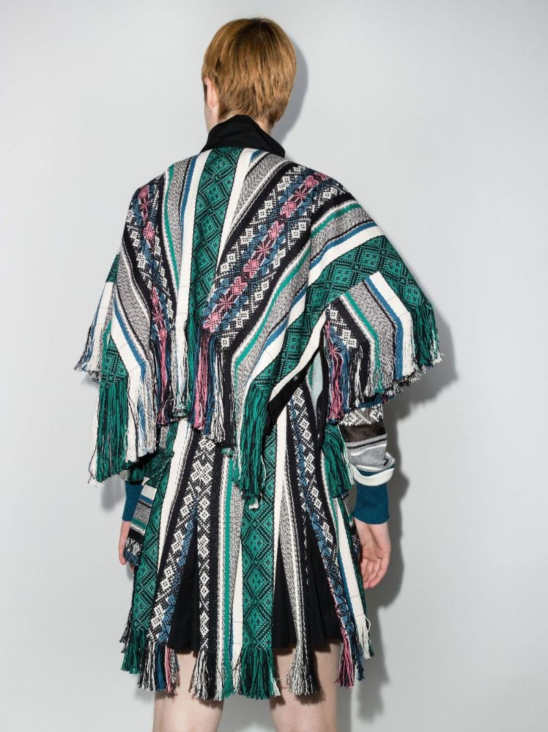 Fringed Cotton Jacquard Jacket