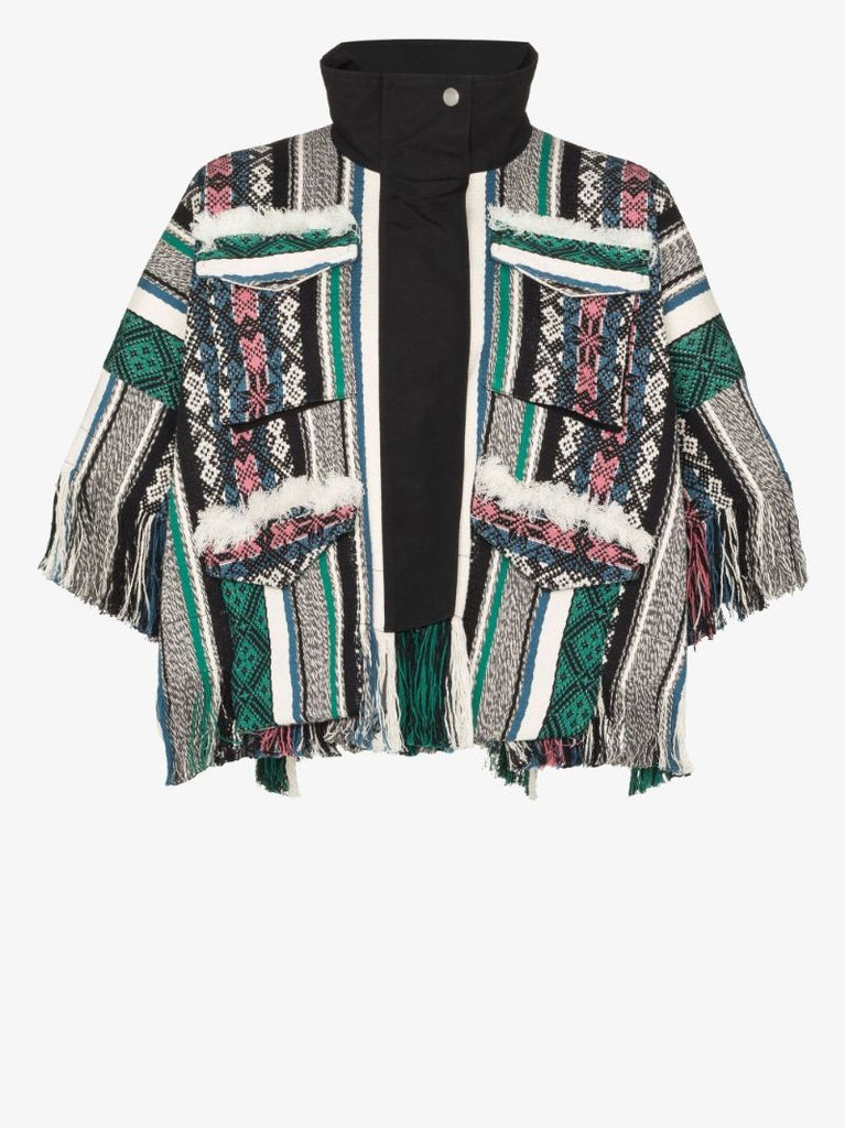 Fringed Cotton Jacquard Jacket