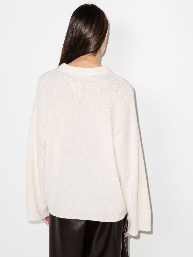 Monogram Embroidered Knit Sweater