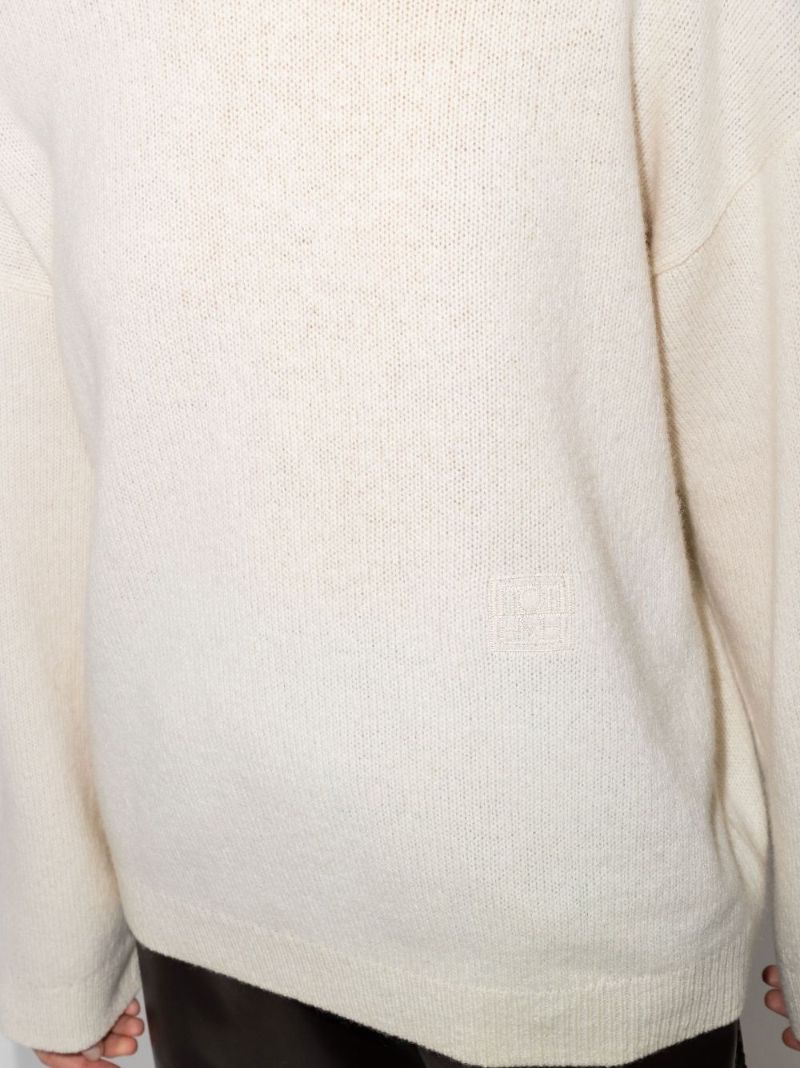 Monogram Embroidered Knit Sweater
