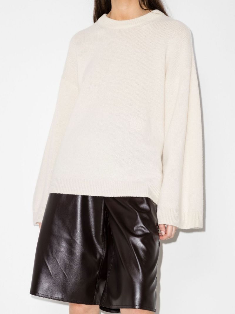 Monogram Embroidered Knit Sweater