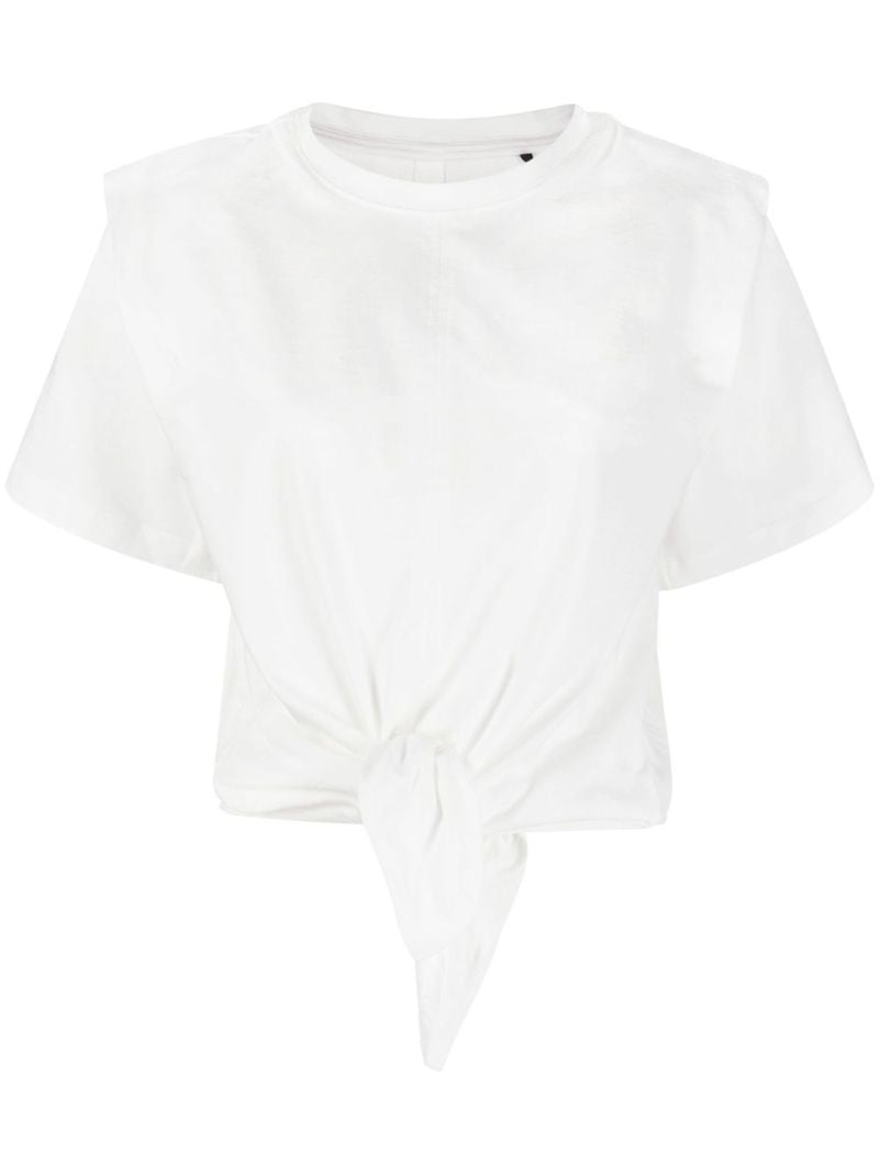 White Zelikia Knotted Cotton T-shirt